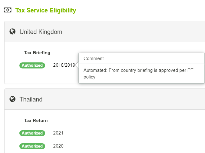 tax service detail tax service detail