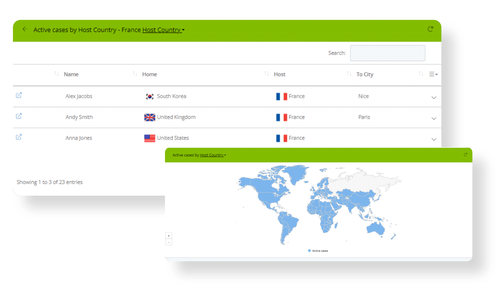 business travel heat map 2